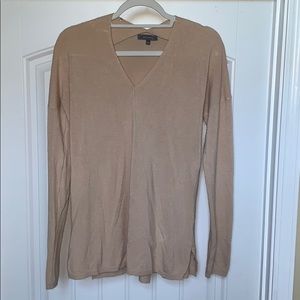 Cream Long Sleeve Fuzzy T-shirt